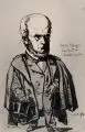 Herbert König, Adolph von Menzel, 1868, Pinsel- und Federzeichnung in Tusche über Blei, partiell weiß gehöht sowie partiell braun laviert