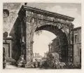 Luigi Rossini, Veduta dell' Arco die Gallieno nella Via Tiburtina