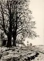 Artur Ahnert, Acht figürliche und Landschaftsdarstellungen, Um 1920, Radierungen und eine Pinselzeichnung in Tusche auf verschiedenen Papieren