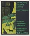Helmut Gebhardt, Stillleben mit Topfpflanze / Harlekin, 1975/1983, Farblinolschnitte auf verschiedenen Papieren. "Stillleben mit Topfpflanze": Plakatauflage anlässlich der Ausstellung "Helmut Gebhardt Dresden