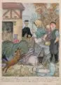 Leo Haas, Gott hat Sie, liebe Frau Lenzen reich gesegnet ..., Wohl 1952, Mischtechnik (Wasserfarben und farbige Kreiden)