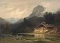 Julius Monien, Landschaft aus Südbaiern, 1880, Öl auf Leinwand