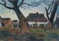 Erhard Hippold, Fischerdorf auf Usedom, 1959, Öl auf Hartfaser