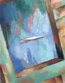 Architektur-Komposition (Blick aus dem Fenster). Wohl 1980er Jahre by Günter Horlbeck, Öl auf Leinwand, offered Sep 2020