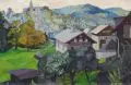 Manfred Kandt, In Schwarzburg, 1963, Öl auf Malpappe