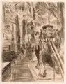 Lovis Corinth, Löwenbrücke, 1919, Radierung mit Plattenton auf Bütten
