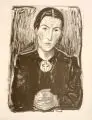 Otto Dix, Frau Pfarrer Friedrich, 1952, Lithografie auf Kupferdruckpapier