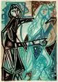 Hans Heyer, Paar, 1973, Aquarell