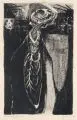 Heinz Zander, Bildnis des Generals, 1960, Lithografie (geschabt) auf dünnem, wolkigem Papier