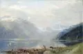 Hans Andreas Dahl, Der einsame Fjord (Sogneford, W estnorwegen). 1. Viertel 20. Jh, Öl auf Leinwand