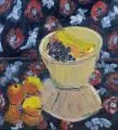 Silvio Zesch, Die Obstschale und Äpfel auf Spiegel, 2006, Öl auf Leinwand