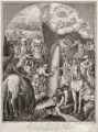Carlo Lasinio, Moisé che disseta le Turbe, 1791/1794, Radierung und Grabstichel auf Bütten