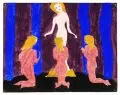 Paul Goesch, Anbetung der Schönheit, Um 1920, Gouache über Graphit auf Velin