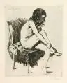 Leo Kayser, Junges Mädchen, 1912, Radierung
