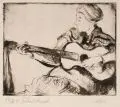 Rolf Nesch, Mädchen mit Gitarre