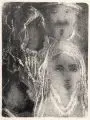 Anatoli Kaplan, Rochele (und die Schwiegereltern), 1966, Lithografie auf festem Papier