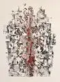 Balancierende Impulse by Alfred Traugott Mörstedt, 1981, Lithografie, aquarelliert, auf Bütten, offered Jun 2020