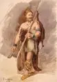 Karl Louis Preusser, Der Ring der Nibelungen, Aquarell über Bleistift auf festem Papier