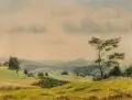 Karl Godeg, Am großen Arber (Bayrischer Wald), 1946, Aquarell auf Papier