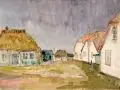 Neuendorf auf Hiddensee by Gussy Hippold-Ahnert, 1970, Aquarell und Federzeichnung in Tusche auf Aquarellpapier, offered Mar 2020