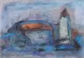 Peter Koch, Alte Wassermühle, 1997, Farbige Pastellkreidezeichnung, Kohle und Grafit auf Karton