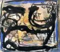 Peter Koch, Hommage an [Rainer] Zille, 2005, Mischtechnik (Acryl ?) auf wolkigem Papier