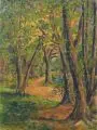 Paul Müller, Parklandschaft / Heidelandschaft, 1922/1926, Öl auf Leinwand, ungespannt / Öl auf Malpappe