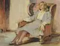 Georg Nerlich, Elegante Dame im Sessel