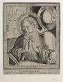 Hieronymus Wierix, Helige Hieronymus, Vor 1610, Kupferstich auf Bütten nach Philip Galle