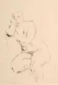 Manfred Böttcher, Zwei Darstellungen weiblicher Akte / Am Quai, 1962/1963, Federzeichnung in Tusche / Tiefdrucke