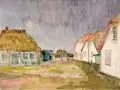 Neuendorf auf Hiddensee by Gussy Hippold-Ahnert, 1970, Aquarell und Federzeichnung in Tusche auf Aquarellpapier, offered Dec 2019