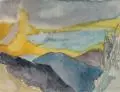 Zwei Landschaftsansichten der Hohen Tatra by Gussy Hippold-Ahnert, 1981, Aquarelle über Bleistift auf Papier, offered Dec 2019