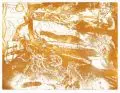 Günter Horlbeck, Die Anverwandlung, 1978, Farbradierung in goldocker auf "Hahnemühle"-Bütten