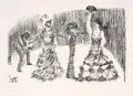 Joachim John, flamenco, Lithografie und Farblithografie auf strukturiertem Velin