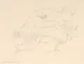 Gerhard Kettner, Liegende, 1961, Bleistiftzeichnung