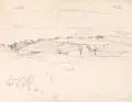 Carl Lohse, Landschaft mit Feldern bei Bischofswerda. Ohne Jahr