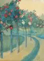 Alwin Seifert, Rosengarten, 1919, Aquarell über Bleistift