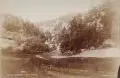 Hermann Krone, Die Grundmühle bei Böhm. Kamnitz, Um 1885, Albuminabzug, vollflächig auf mittelbraunem Trägerkarton montiert