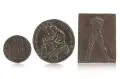 Wilfried Fitzenreiter, GRIECHISCHE PRAEGVNG, Bronze, Galvanoplastik in Kupfer, mit einer Zinn / Bleilegierung hintergossen