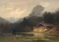 Julius Monien, Landschaft aus Südbaiern, 1880, Öl auf Leinwand