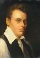 K. Weber, Porträt eines Herren, 1830, Öl auf Holz, verso parkettiert