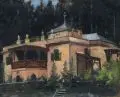 Franz Hochmann, Villa am Waldrand, 1907, Öl auf Leinwand, auf Karton montiert