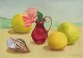 Rudolf Nehmer, Stilleben mit Hibiskusblüte, 1978, Öl auf Sperrholz