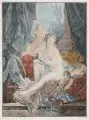 Jean-François Janinet, La toilette de Vénus, 1783, Farbaquatinta auf Kupferdruckpapier nach einem Gemälde von François Boucher