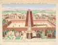 Vue du gros Temple dans la ville de Mexico by Johann Christoph Nabholz, Kupferstich, koloriert, auf wolkigem Papier, offered Sep 2019