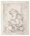 Joachim von Sandrart d.Ä., Januarius. Wintermonath, Kohlestiftzeichnung, auf kräftigem "C & I Honig"-Bütten