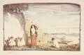 Ludwig von Hofmann, Sonnige Tage, 1897, Farblithografie in fünf Farben auf chamoisfarbenem Japan mit Trockenstempel der "Pan" Genossenschaft