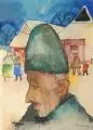 Heinrich Burkhardt, Gorale Zakopane, 1962, Aquarell auf Aquarellpapier aus einem Skizzenblock