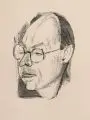 Otto Dix, Fritz Löffler (Kopf), 1949, Lithografie auf chamoisfarbenem Kupferdruckpapier