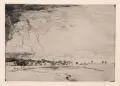 Otto Fischer, Zwei Landschaftsdarstellungen. Anfang 20. Jh, Radierungen mit Tonplatte auf "Van Gelder Zonen"-Bütten bzw. auf Karton